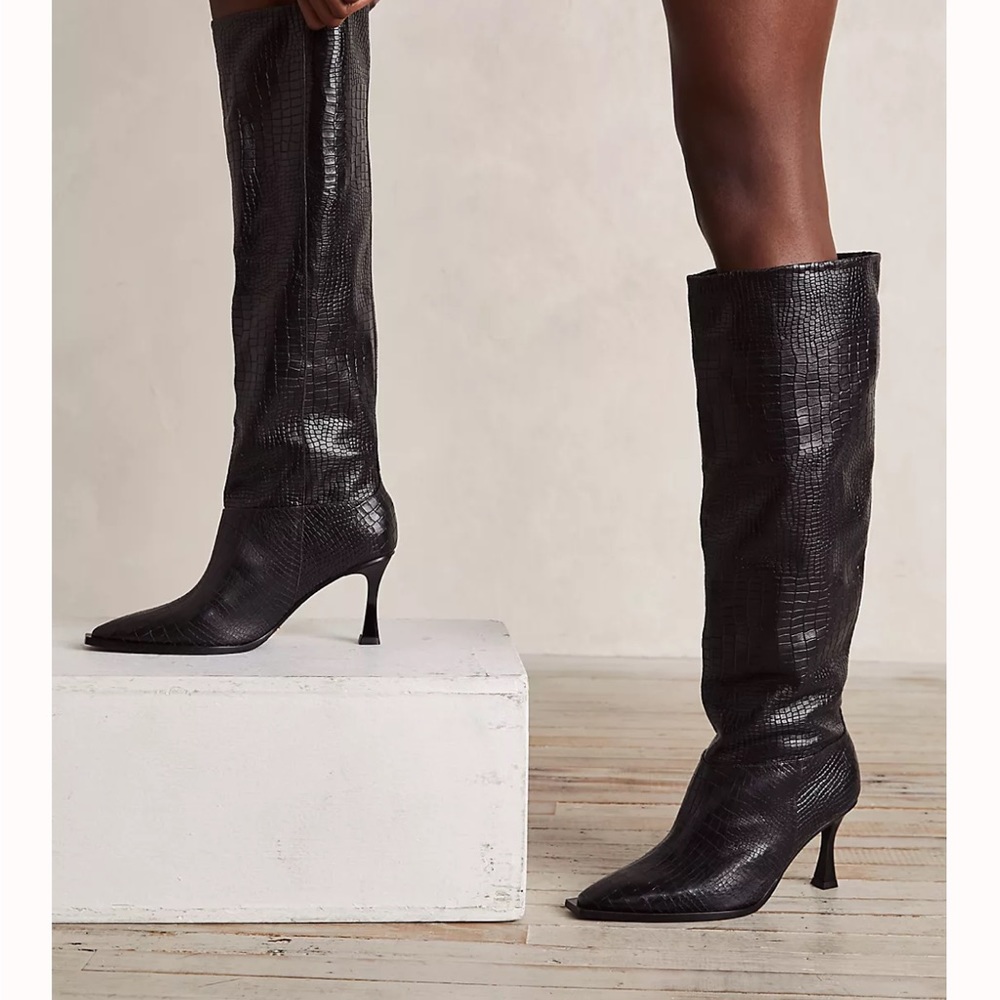 Free People Black Leather Boots